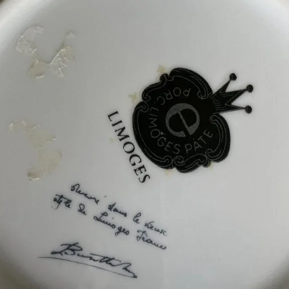 LIMOGES Hand Painted Bowl Signed - Picture 6 of 8